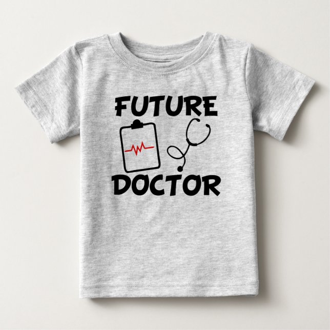 T-shirt Pour Bébé Futur docteur mignon bébé drôle (Devant)