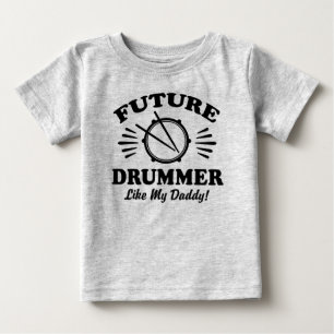 T-shirt Pour Bébé Futur Drummer Comme Mon Père
