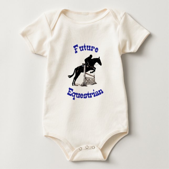 T-shirt Pour Bébé Futur enfant équestre (Devant)