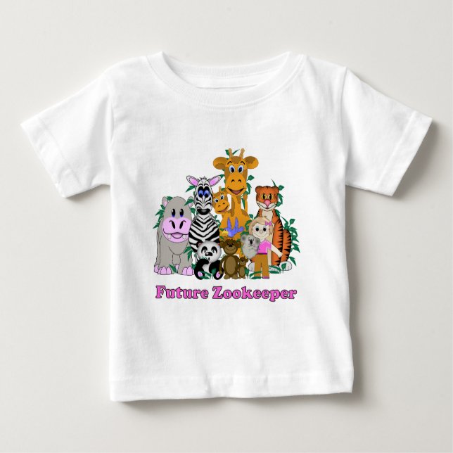 T-shirt Pour Bébé Futur gardienne de zoo (Devant)