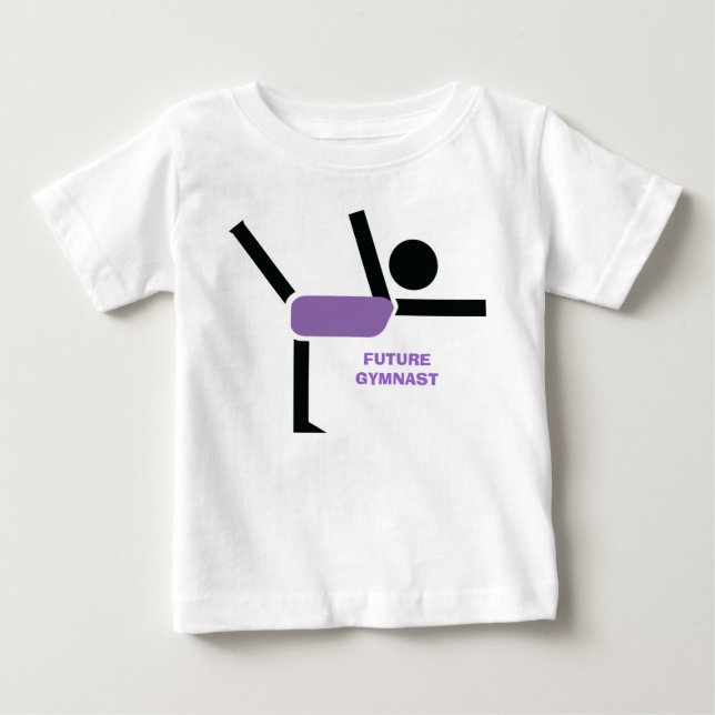 T-shirt Pour Bébé Futur gymnaste, artiste de gymnastique sur mesure (Devant)