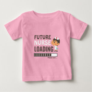 T-shirt Pour Bébé Futur Infirmière Chargement Rose Funny Faire Votre