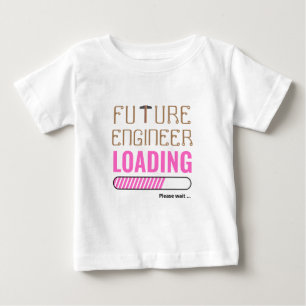 T-shirt Pour Bébé Futur Ingénieur Chargement amusant Unisex personna