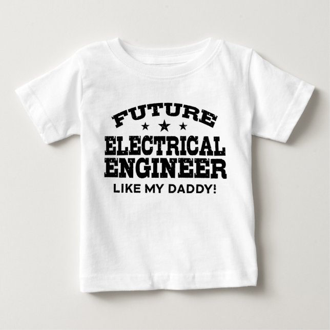 T-shirt Pour Bébé Futur ingénieur électrique (Devant)