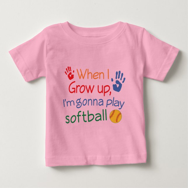 T-shirt Pour Bébé Futur joueur de base-ball (Devant)