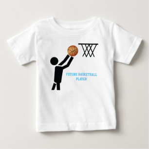 T-shirt Pour Bébé Futur joueur de basket avec balle personnalisée