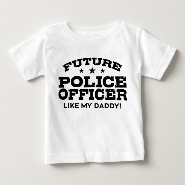 T-shirt Pour Bébé futur officier de police (Devant)