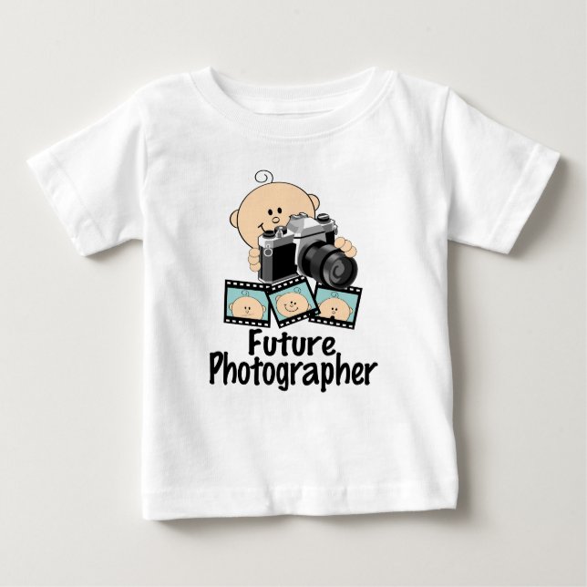 T-shirt Pour Bébé Futur photographe (Devant)