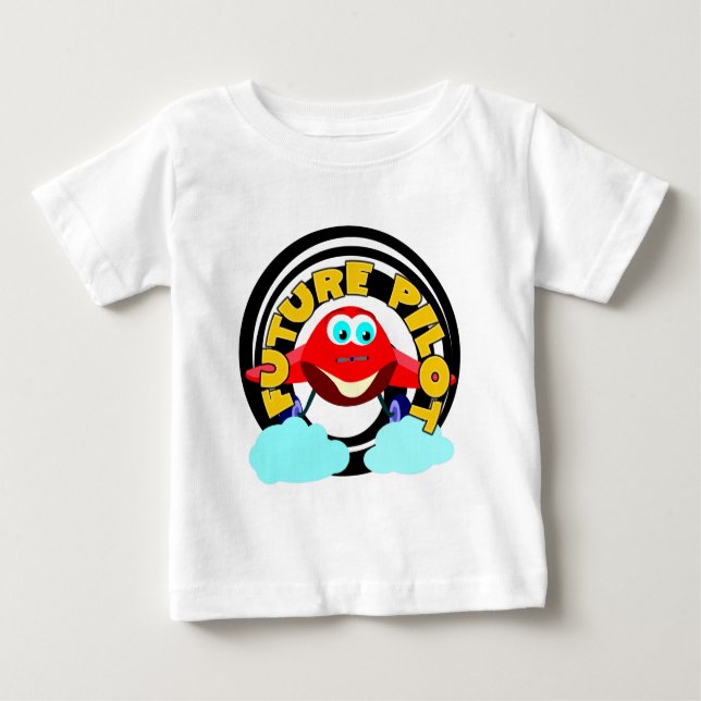 T-shirt Pour Bébé Futur pilote (Devant)