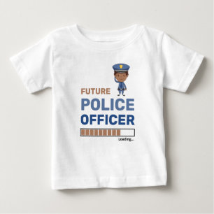 T-shirt Pour Bébé Futur policier Chargement Stylish Personnalisé