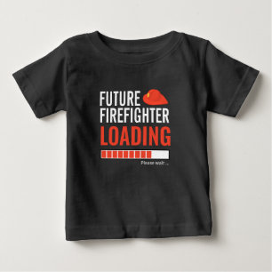 T-shirt Pour Bébé Futur pompier Chargement mignon drôle Personnalisé