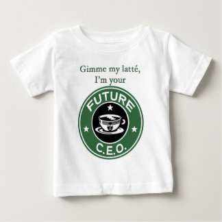 T-shirt Pour Bébé Futur Président de chaîne de café