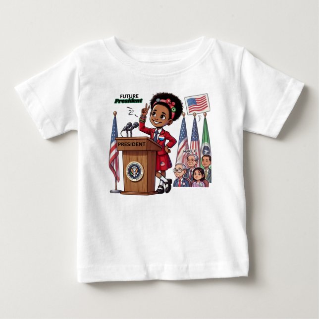 T-shirt Pour Bébé Futur président : Inspirer le leadership (Devant)