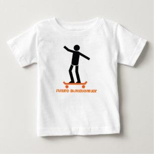 T-shirt Pour Bébé Futur skateboardeur planche à roulettes personnali