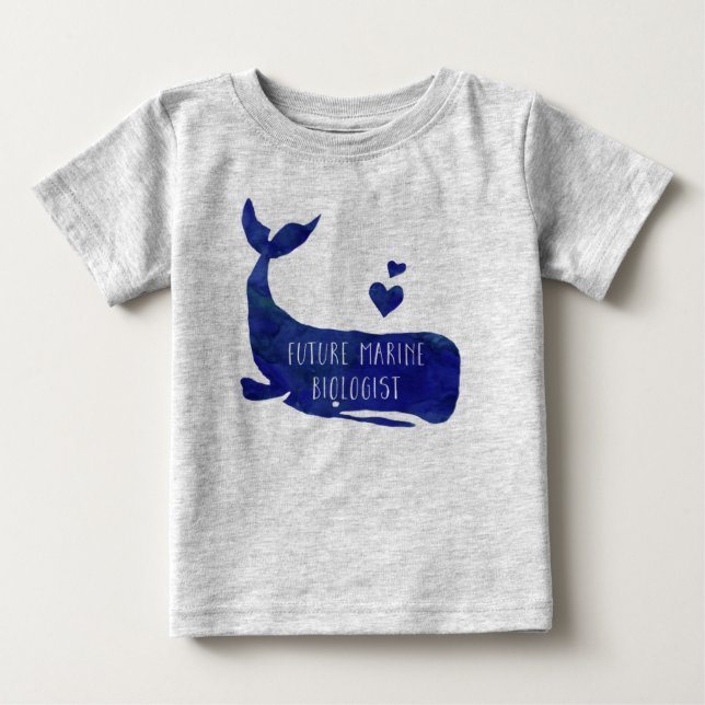 T-shirt Pour Bébé Future Biologiste Marine Baleine Baby Football Jer (Devant)