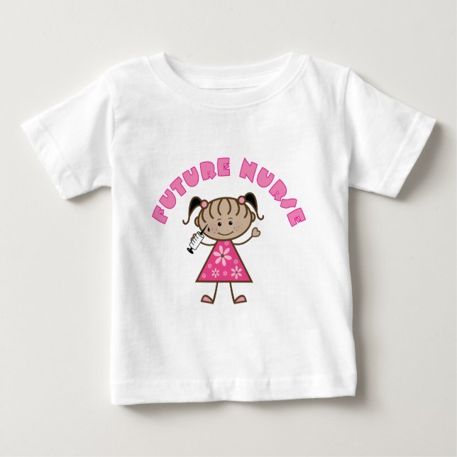 T-shirt Pour Bébé Future infirmière mignonne (Devant)