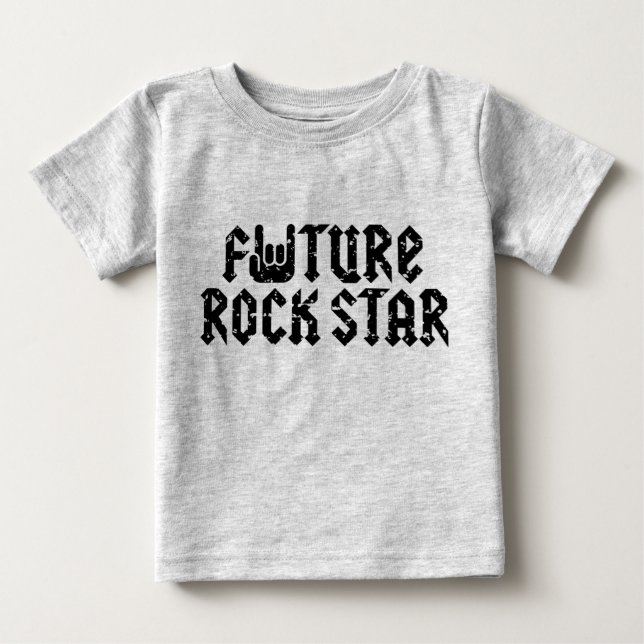 T-shirt Pour Bébé Future Rock Star (Devant)