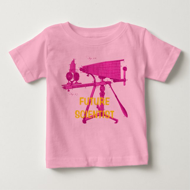 T-SHIRT POUR BÉBÉ FUTURE SCIENTIFIQUES MICROSCOPE DU 18ÈME SIÈCLE (Devant)