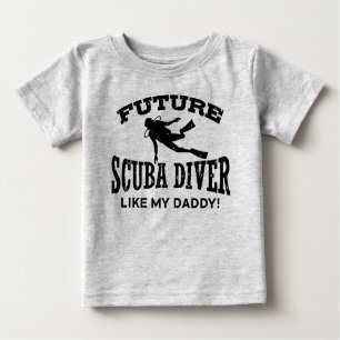 T-shirt Pour Bébé Future Scuba Diver Comme Mon Papa
