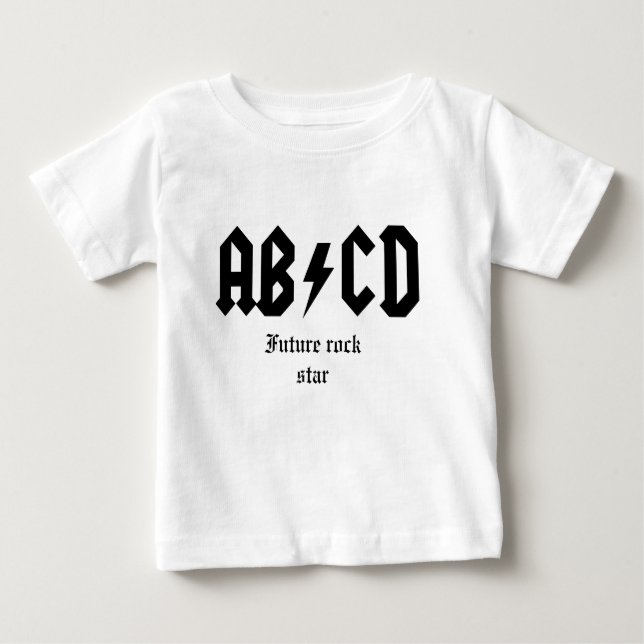 T-shirt Pour Bébé Future vedette du rock d'ABCD (Devant)