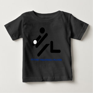 T-shirt Pour Bébé Future volleyball player black, blue custom