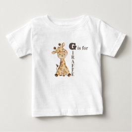 T-shirt Pour Bébé G est pour GIRAFFE - Girafe Fantaisiste