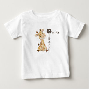 T-shirt Pour Bébé G est pour GIRAFFE - Girafe Fantaisiste