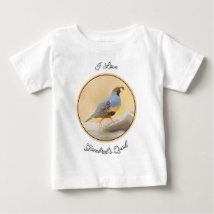 T-shirt Pour Bébé Gambrel's Quail Painting Original Bird Art