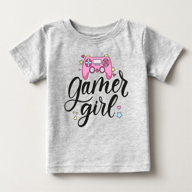 T-shirt Pour Bébé Gamer fille (Devant)