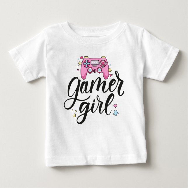 T-shirt Pour Bébé Gamer fille (Devant)