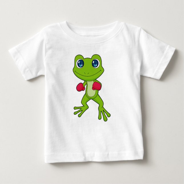 T-shirt Pour Bébé Gants de boxe de grenouille (Devant)