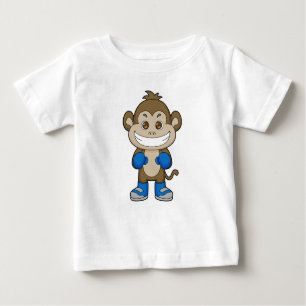 T-shirt Pour Bébé Gants de boxe de singe