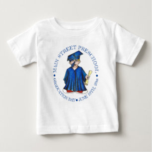T-shirt Pour Bébé Garçon Bleu Casquette Préscolaire Graduation
