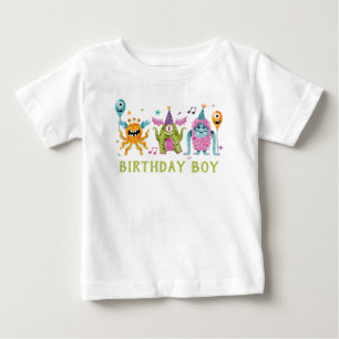 T-shirt Pour Bébé Garçon d'anniversaire Little Monster 
