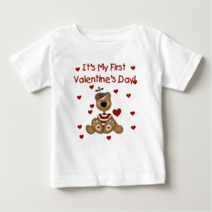 T-shirt Pour Bébé Garçon ours 1er Saint Valentin