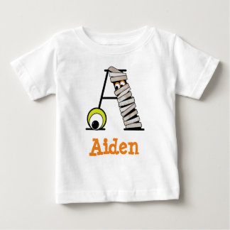 T-shirt Pour Bébé Garçons HALLOWEEN Mummy Shirt w Monogram Initial A