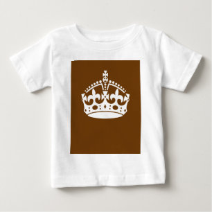 T-shirt Pour Bébé Garder la couronne calme sur Brown