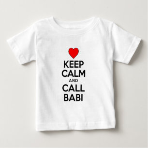 T-shirt Pour Bébé Gardez l'appel calme Babi