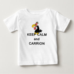 T-shirt Pour Bébé Gardez le calme et le vautour de charogne