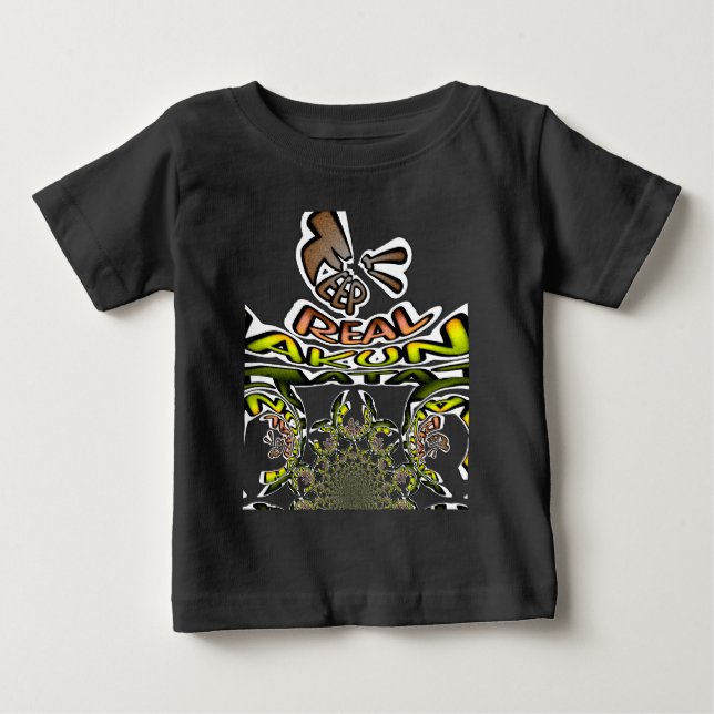 T-shirt Pour Bébé Gardez-le réel : Art Kaleidoscope Impression/Graph (Devant)