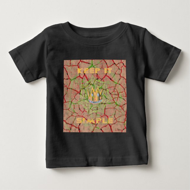 T-shirt Pour Bébé Gardez-le simple : Cracked Earth Royal Clarity Art (Devant)