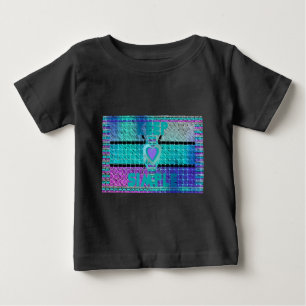 T-shirt Pour Bébé Gardez-le simple : Cyan Heart & Clarity Art Motif