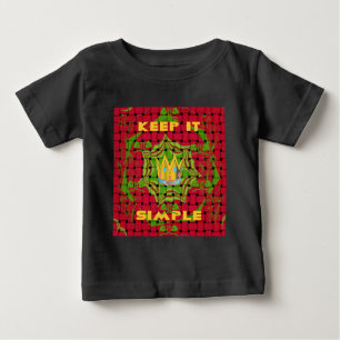 T-shirt Pour Bébé Gardez-le simple : Gratuit Rouge Tissé imprimé Flo
