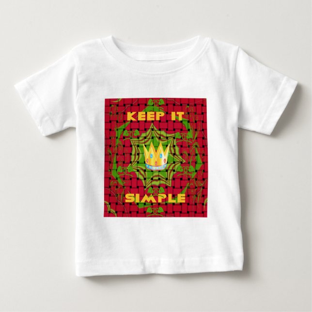 T-shirt Pour Bébé Gardez-le simple : Gratuit Rouge Tissé imprimé Flo (Devant)