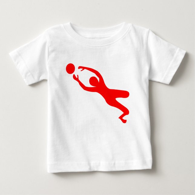 T-shirt Pour Bébé Gardien des objectifs - Rouge (Devant)