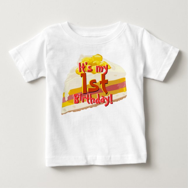 T-shirt Pour Bébé Gâteau à la crème glacée Chemise B-day (Devant)