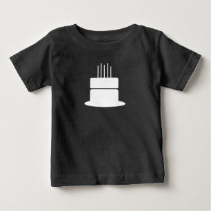 T-shirt Pour Bébé Gâteau d'anniversaire n'importe quelle couleur
