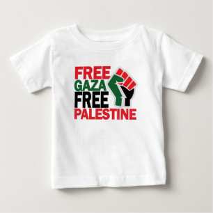 T-shirt Pour Bébé GAZA SÛR LIBRE PALESTINE G.png