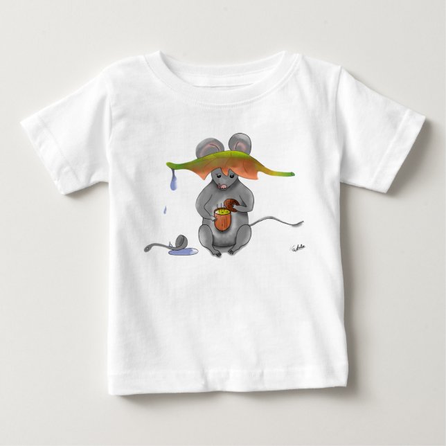 T-shirt Pour Bébé GB Shirt Autumn Mouse (Devant)