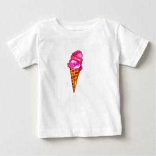 T-shirt Pour Bébé gelée de crème glacée art alimentaire mignon